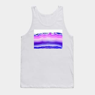 Blue agate mineral super macro Tank Top